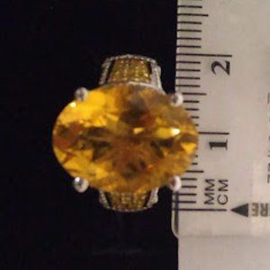 Yellow Topaz ring Silver Thailand size 7